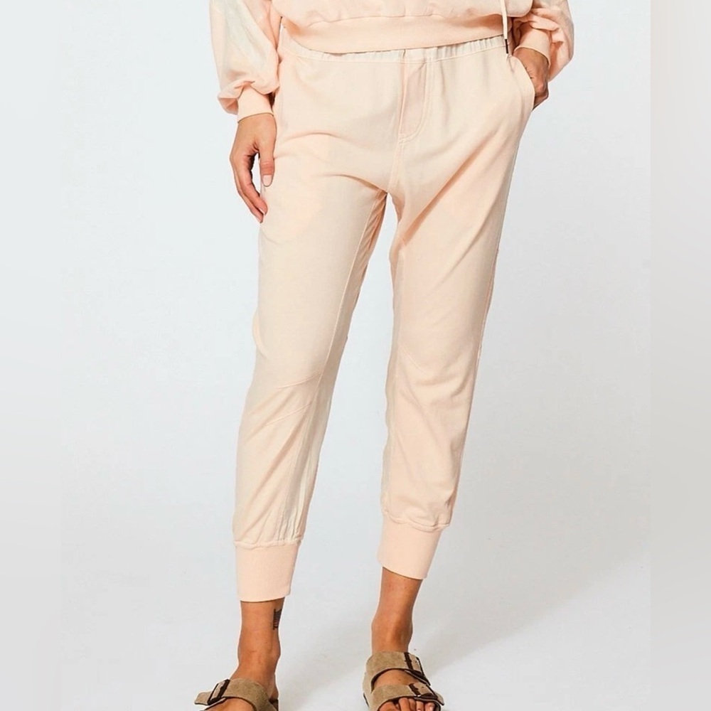YOUNG FABULOUS & BROKE ODIN LIGHT ORANGE ELASTIC WAIST JOGGER PANTS MEDIUM